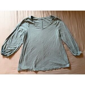 Lane Bryant Softest Touch Long-Sleeve Swing Tee Sage Green 14/16